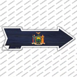 New York State Flag Novelty Arrow Sticker Decal