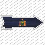 New York State Flag Novelty Arrow Sticker Decal