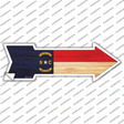 North Carolina State Flag Novelty Arrow Sticker Decal