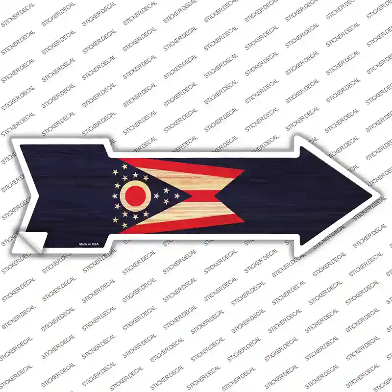 Ohio State Flag Novelty Arrow Sticker Decal