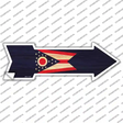 Ohio State Flag Novelty Arrow Sticker Decal
