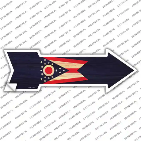 Ohio State Flag Novelty Arrow Sticker Decal
