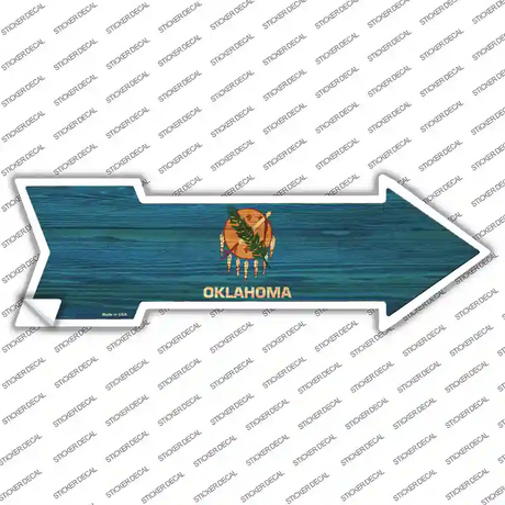 Oklahoma State Flag Novelty Arrow Sticker Decal