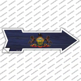 Pennsylvania State Flag Novelty Arrow Sticker Decal
