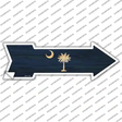 South Carolina State Flag Novelty Arrow Sticker Decal