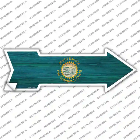 South Dakota State Flag Novelty Arrow Sticker Decal