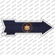 Utah State Flag Novelty Arrow Sticker Decal