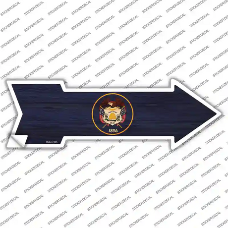 Utah State Flag Novelty Arrow Sticker Decal