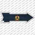 Vermont State Flag Novelty Arrow Sticker Decal