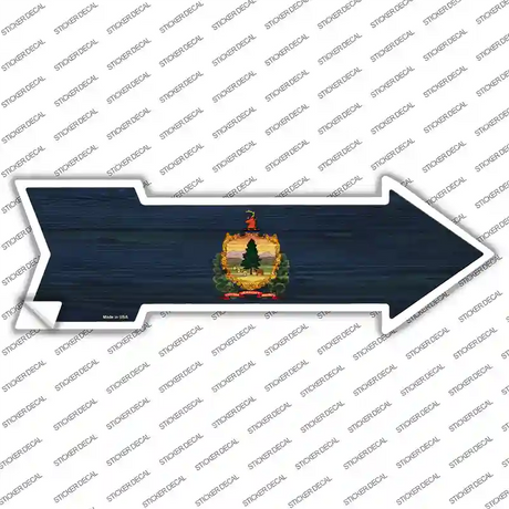 Vermont State Flag Novelty Arrow Sticker Decal