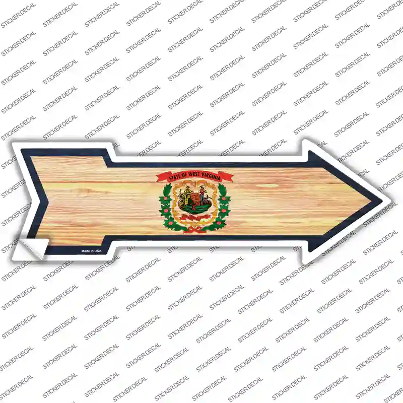 West Virginia State Flag Novelty Arrow Sticker Decal