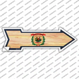 West Virginia State Flag Novelty Arrow Sticker Decal