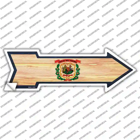 West Virginia State Flag Novelty Arrow Sticker Decal
