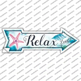 Relax Zone Novelty Arrow Sticker Decal