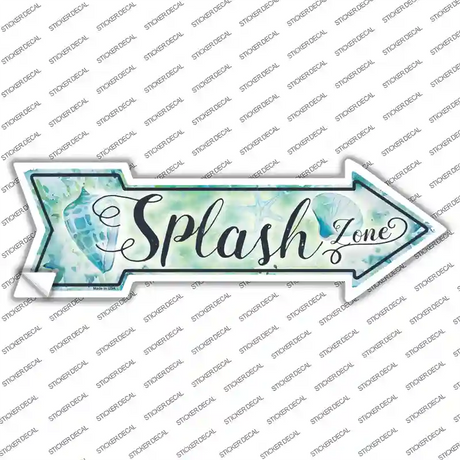 Splash Zone Novelty Arrow Sticker Decal