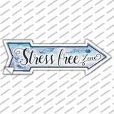 Stress Free Zone Novelty Arrow Sticker Decal