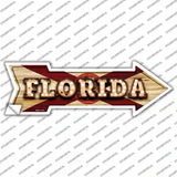 Florida Bulb Lettering Novelty Arrow Sticker Decal