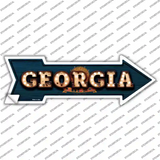 Georgia Bulb Lettering Novelty Arrow Sticker Decal