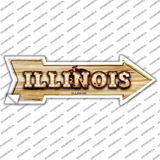 Illinois Bulb Lettering Novelty Arrow Sticker Decal
