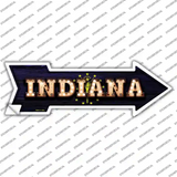 Indiana Bulb Lettering Novelty Arrow Sticker Decal