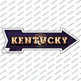 Kentucky Bulb Lettering Novelty Arrow Sticker Decal