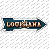 Louisiana Bulb Lettering Novelty Arrow Sticker Decal