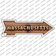 Massachusetts Bulb Lettering Novelty Arrow Sticker Decal