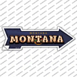 Montana Bulb Lettering Novelty Arrow Sticker Decal