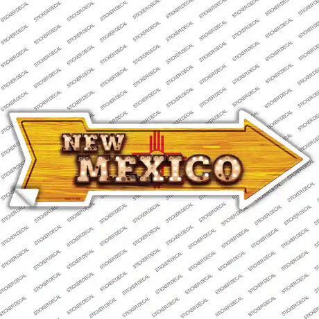 New Mexico Bulb Lettering Novelty Arrow Sticker Decal