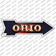 Ohio Bulb Lettering Novelty Arrow Sticker Decal