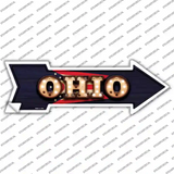 Ohio Bulb Lettering Novelty Arrow Sticker Decal