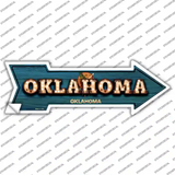 Oklahoma Bulb Lettering Novelty Arrow Sticker Decal