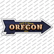 Oregon Bulb Lettering Novelty Arrow Sticker Decal