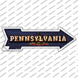 Pennsylvania Bulb Lettering Novelty Arrow Sticker Decal