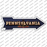 Pennsylvania Bulb Lettering Novelty Arrow Sticker Decal