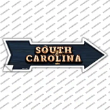 South Carolina Bulb Lettering Novelty Arrow Sticker Decal
