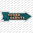 South Dakota Bulb Lettering Novelty Arrow Sticker Decal