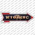 Wyoming Bulb Lettering Novelty Arrow Sticker Decal