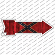 Confederate Flag Novelty Arrow Sticker Decal