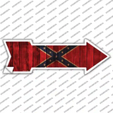 Confederate Flag Novelty Arrow Sticker Decal