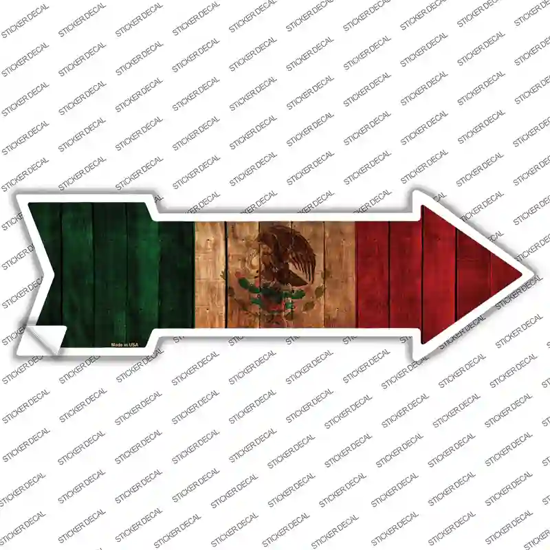 Mexico Flag Novelty Arrow Sticker Decal