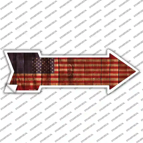 American Flag Novelty Arrow Sticker Decal