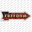 Freedom Bulb Letters Novelty Arrow Sticker Decal
