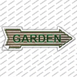 Garden On Corrugated Effect Novelty Arrow Sticker Decal