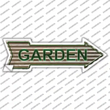 Garden On Corrugated Effect Novelty Arrow Sticker Decal
