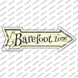 Barefoot Zone Novelty Arrow Sticker Decal