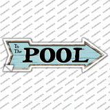 To The Pool Novelty Arrow Sticker Decal