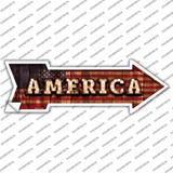 America Bulb Lettering Novelty Arrow Sticker Decal