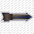 American Flag Thin Blue Line Novelty Arrow Sticker Decal