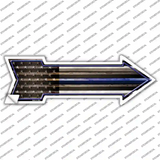 American Flag Thin Blue Line Novelty Arrow Sticker Decal
